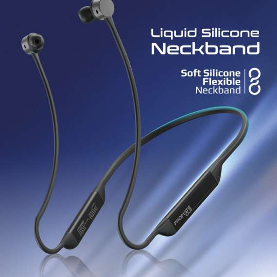 Promate High-Fidelity Liquid Silicone Wireless Neckband Earphones, 3 image