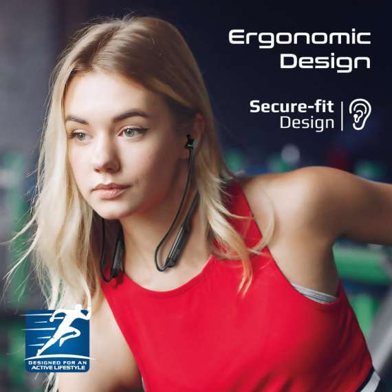 Promate High-Fidelity Liquid Silicone Wireless Neckband Earphones, 4 image