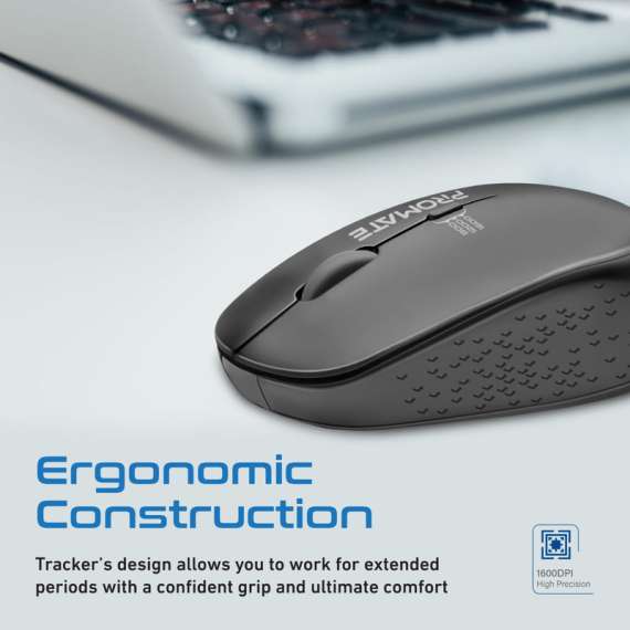 Promate 1600DPI MaxComfort Ergonomic Wireless Mouse, 3 image