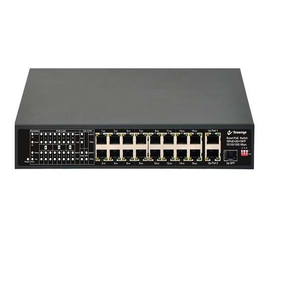 Secureye S-16FE-2UG-1UF 16 Port Fast Ethernet Poe Switch