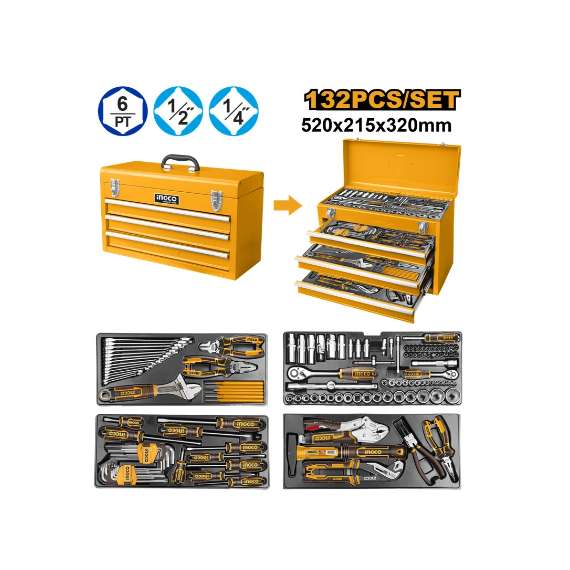 Ingco HTCS221321 132 PCS Toolchest Set