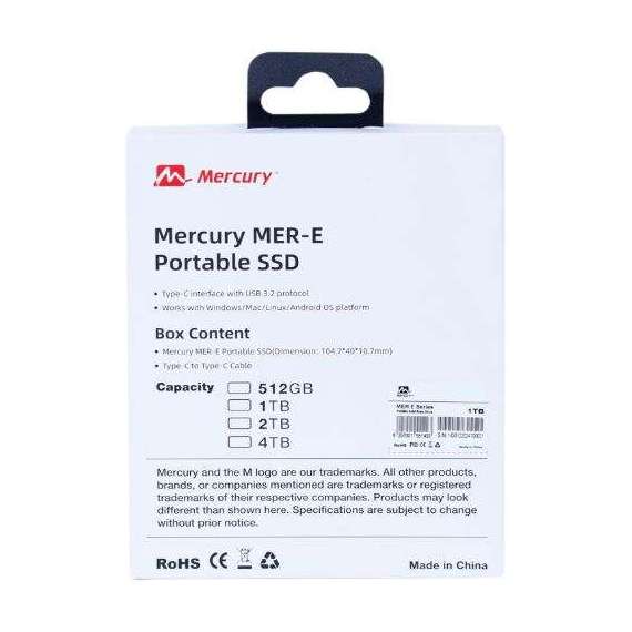 Mercury MERE-2TB 2TB Portable External SSD