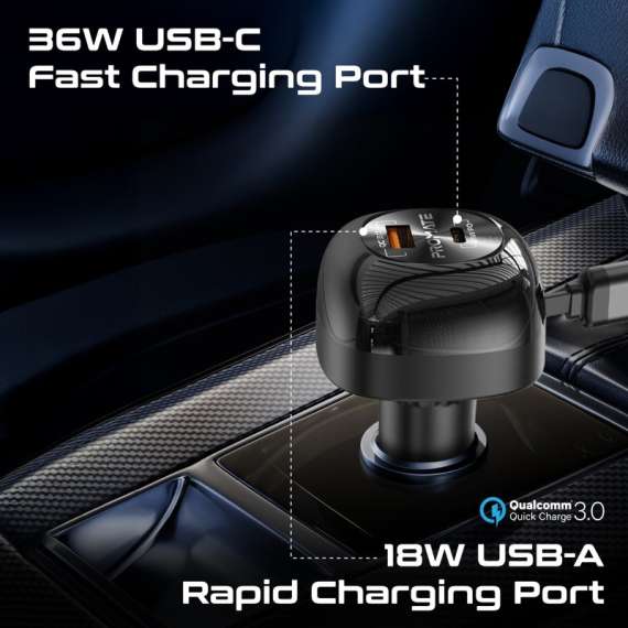 Promate POWERDRIVE-RCI81 81W Multi-Port Car Charger, 3 image