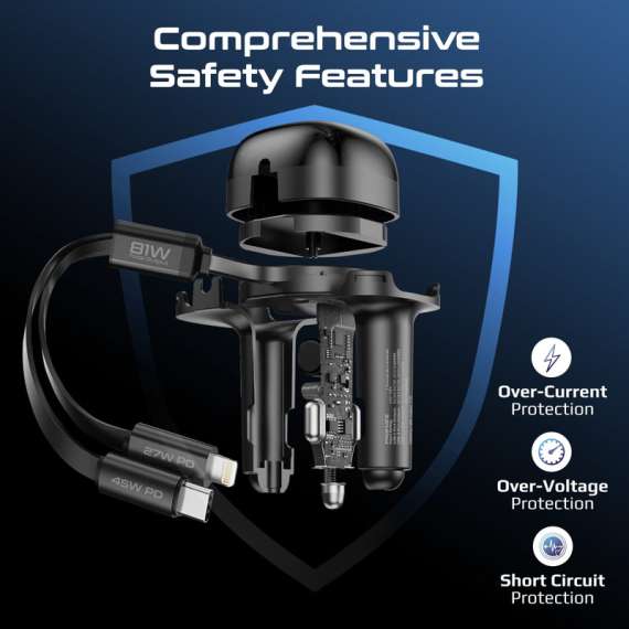 Promate POWERDRIVE-RCI81 81W Multi-Port Car Charger, 6 image