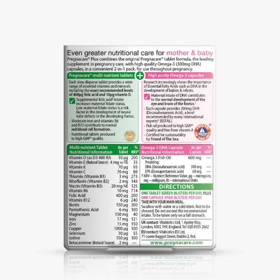 Vitabiotics Pregnacare Plus 28Capsules 28Tablets Supplement, 2 image