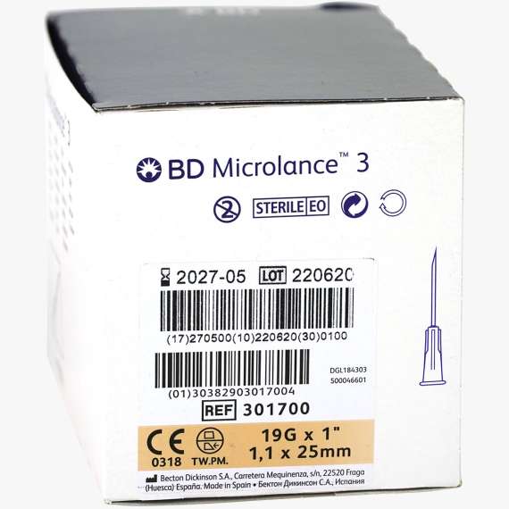 BD Microlance 19G by 25mm 100Pack Thin Wall Needles, 2 image
