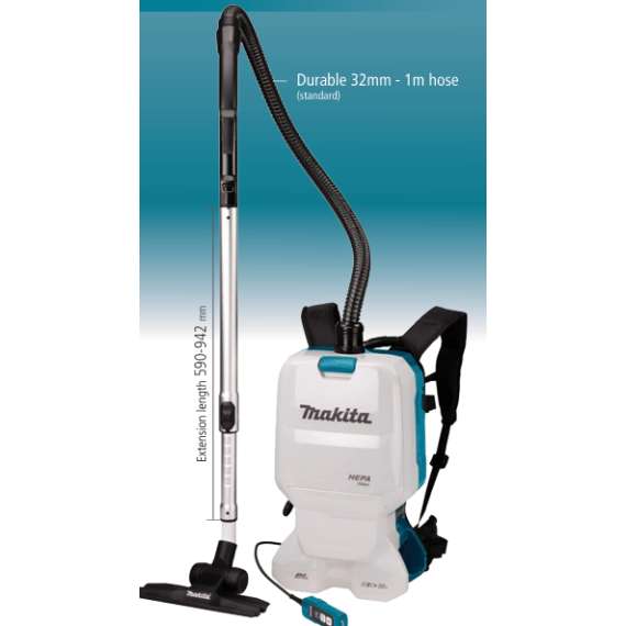 Makita DVC660 18V + 18V Li-ion Cordless Backpack Vacuum Cleaner