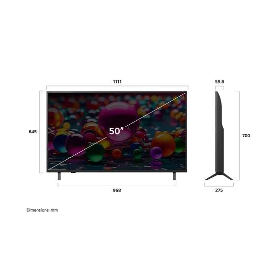 LG 50 Inch 50UA80006LC LED UHD 4K Smart TV, 2 image