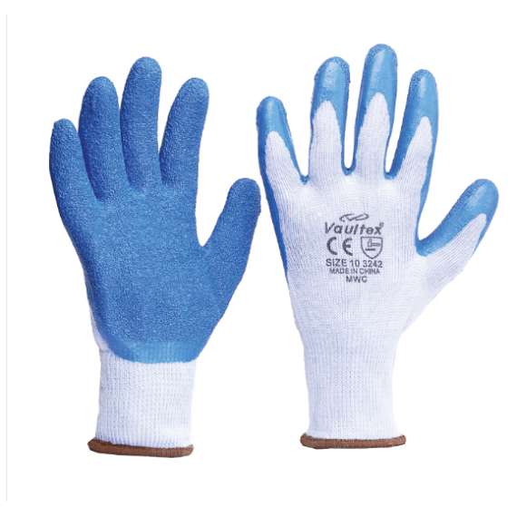 Vaultex diamond grip latex coated gloves