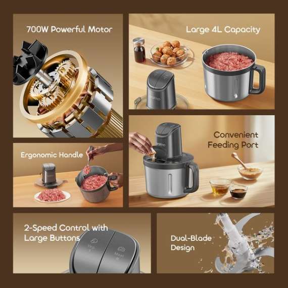Oraimo PowerMince 4L 2-in-1 Powerful Meat Grinder, 3 image