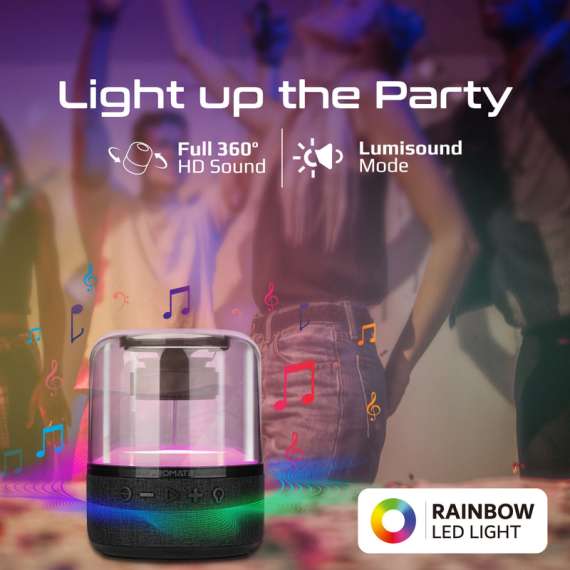 Promate 10Watt HD LumiSound 360 Surround Sound Speaker, 3 image