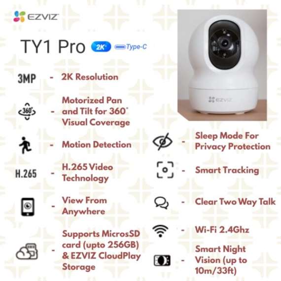 EZVIZ Indoor WiFi 1080P TY1 Security Camera, 2 image