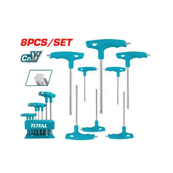 Total THHW80836 8 Pcs T-handle torx wrench set