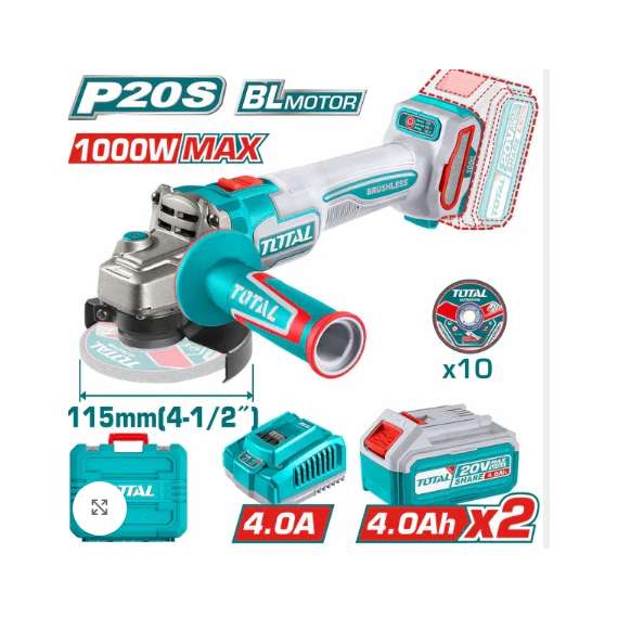 Total TAGLI271532 1000v 20v Cordless angle grinder