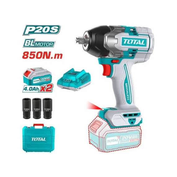 Total TIWLI2085 850Nm 20v Cordless impact wrench