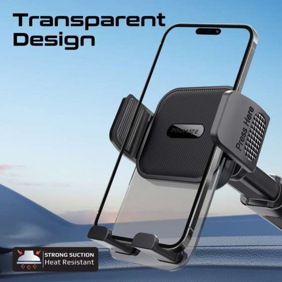 Promate Transparent Smartphone Cradle Car Mount Kit, 3 image