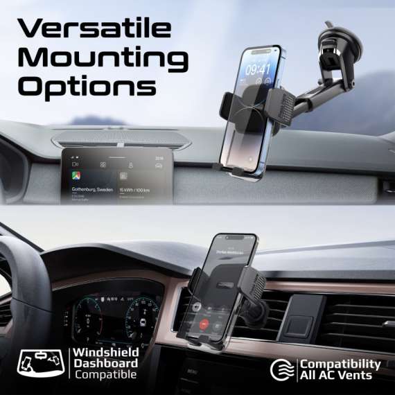 Promate Transparent Smartphone Cradle Car Mount Kit, 4 image