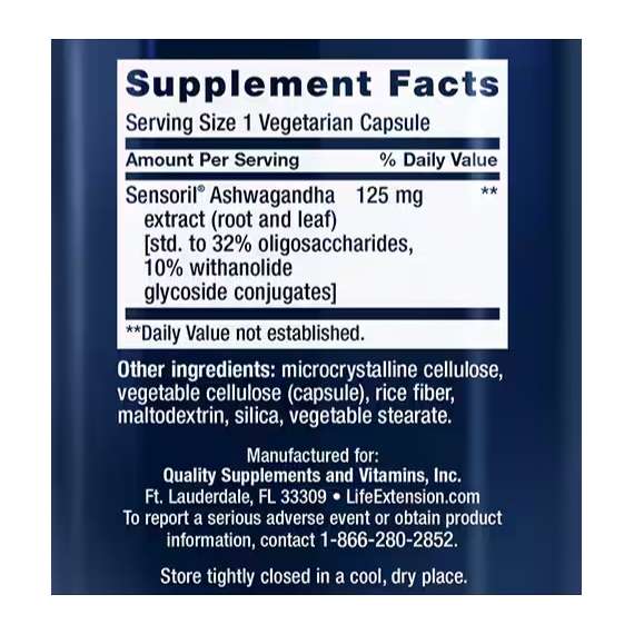 Life Extension Optimized Ashwagandha 60Capsules Supplement, 2 image
