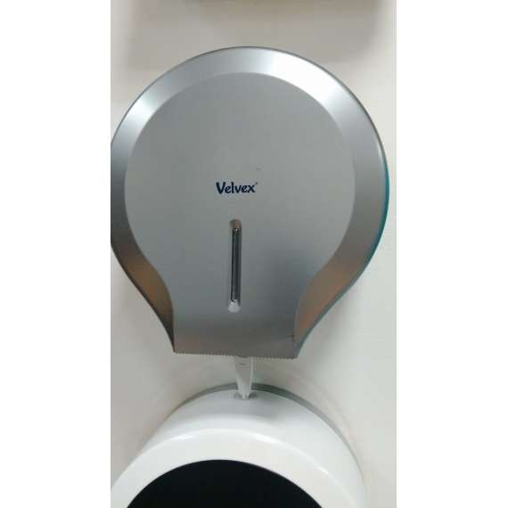 Velvex Jumbo Stainless Steel Bathroom Tissue Dispenser