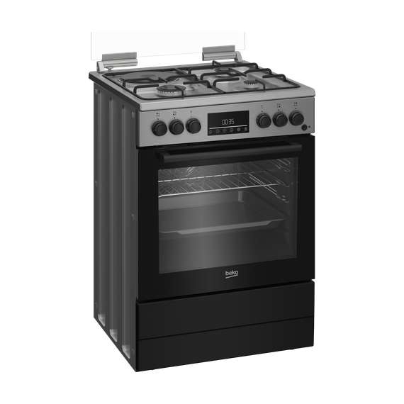 Beko FBE63320XDL 3 Gas  1 Electric 60CM Cooker, 2 image