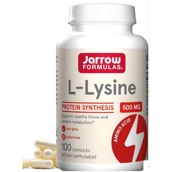 Jarrow L-Lysine 500mg 100Capsules Supplement