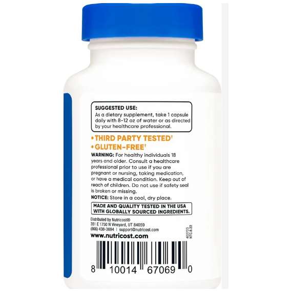 Nutricost Tudca 250mg (Tauroursodeoxycholic Acid) Capsules, 2 image