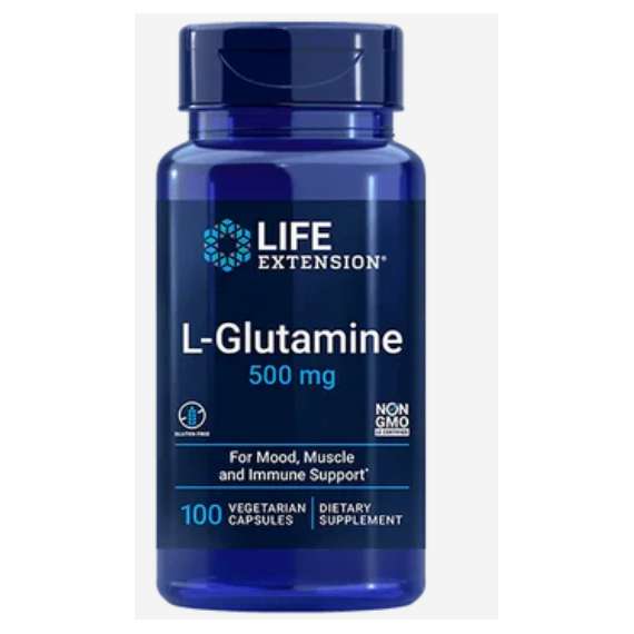 Life Extension L-Glutamine 500mg Capsules