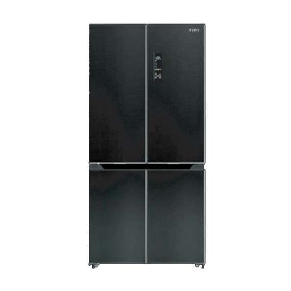 MIKA MRNF4DT503GBV 503L Black Glass 4 Door Bottom Mount No Frost Freezer Fridge