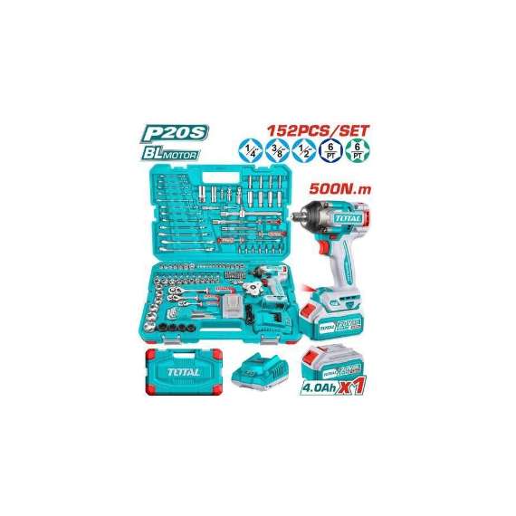 TOTAL THKTHP31522 152 Pcs Cordless impact wrench tools set