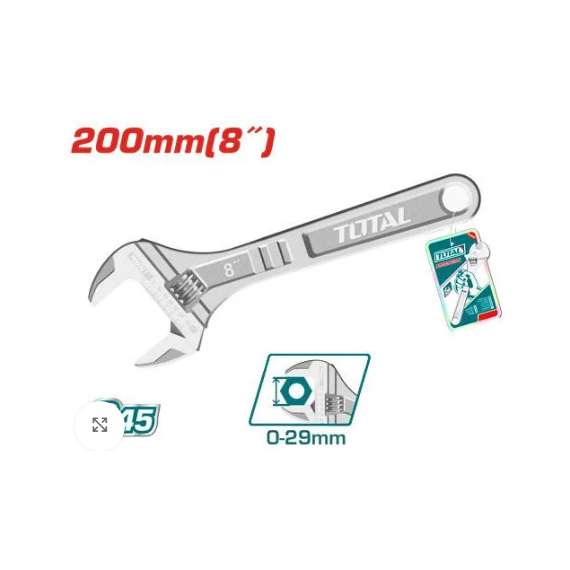 Total THT101083 200mm 8″ Adjustable wrench