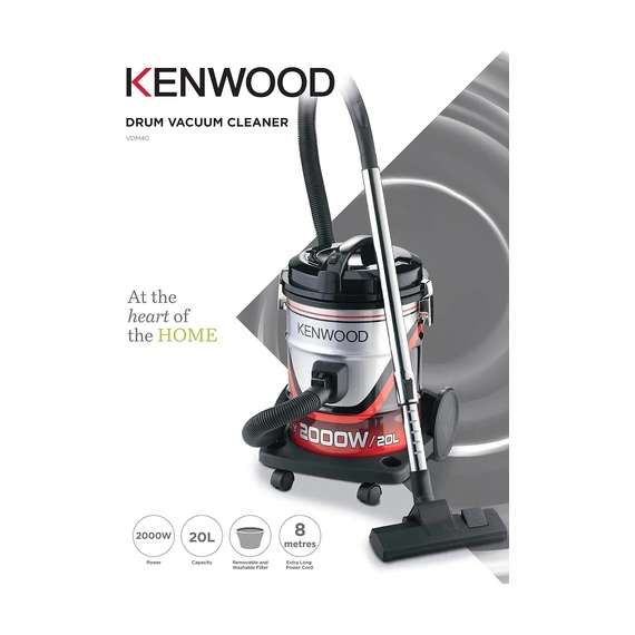 Kenwood VDM40.000BR 20L Drum Vacuum Cleaner, 3 image