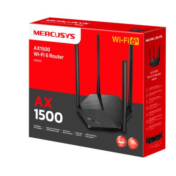 Mercusys MR60X AX1500 Dual-Band WiFi 6 Router, 2 image
