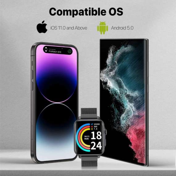 Promate PROWATCH-B18 IP68 Fitness Tracker Smartwatch, 5 image