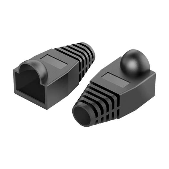 Vention RJ45 Strain Relief Boots Red/Black PVC Type 50 Pack