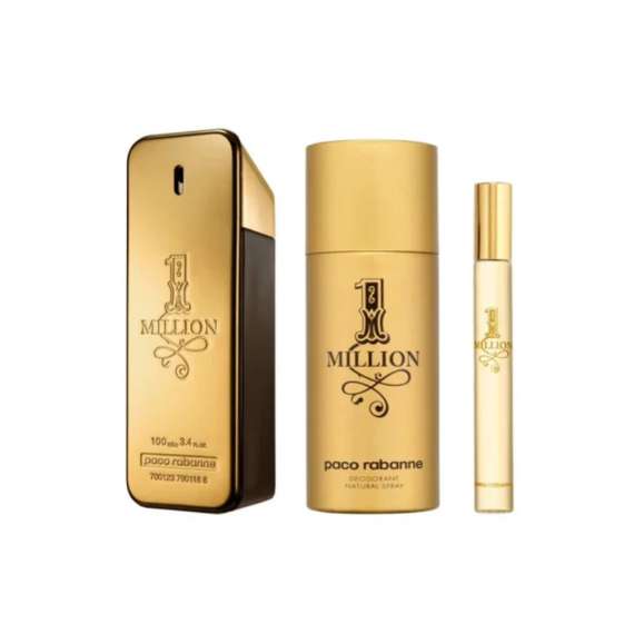 Paco Rabanne One Million Edt Three Piece Men Perfume Gift Set