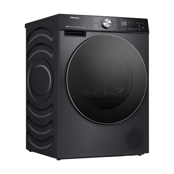 Hisense DH5S102BB 10KG Black Inverter Heat Pump Dryer, 2 image