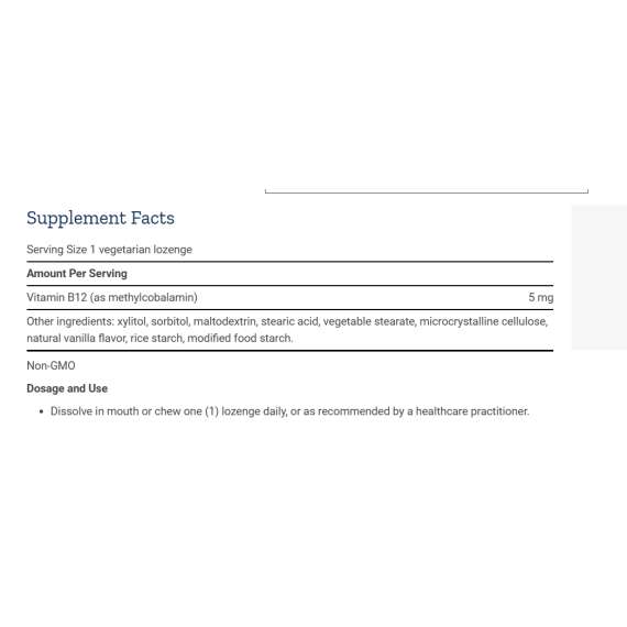 Life Extension Vitamin B12 5mg Methylcobolamin 60 Lozenges, 3 image