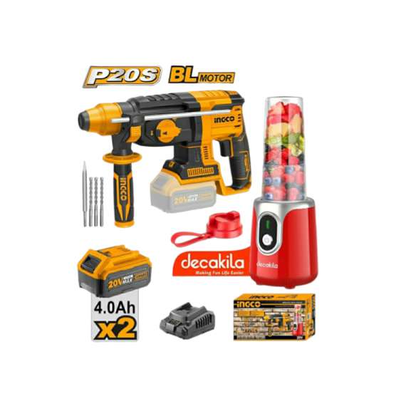 Ingco  COSLI23014 20V LI-ION Cordless Rotary Hammer Combo