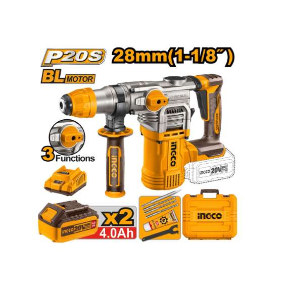 Ingco CRHLI202882 L-ION 20V Rotary Hammer