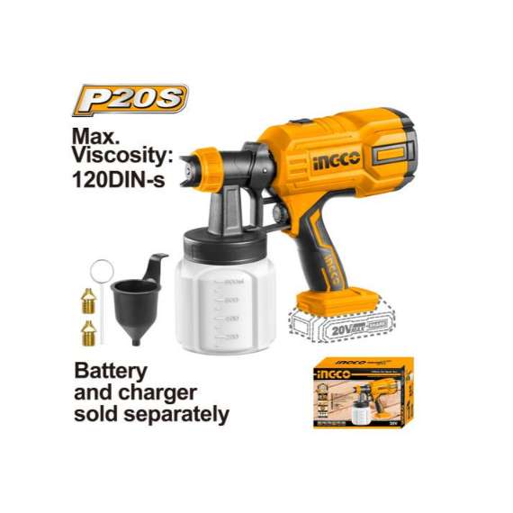 Ingco CSGLI2003 LI-ION 20V Cordless  Spray Gun