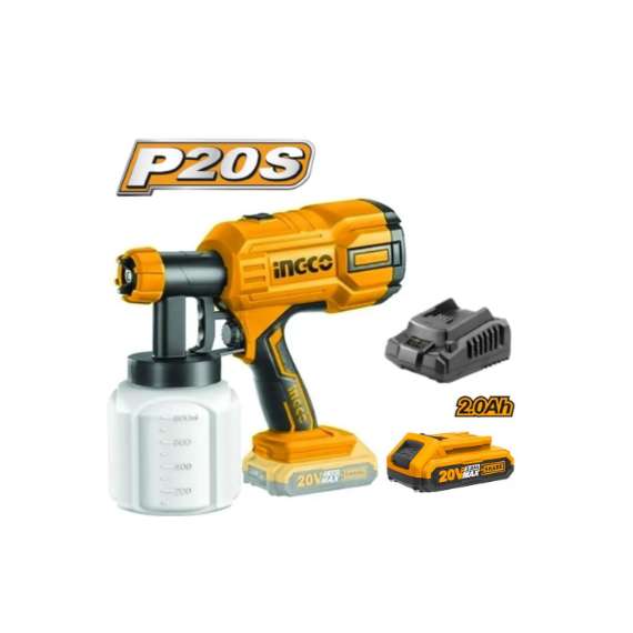 Ingco CSGLI20406 20V Cordless LI-ION Spray Gun