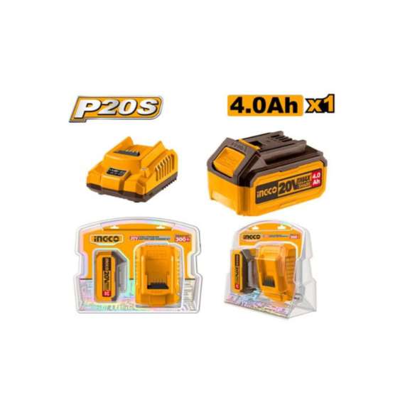 Ingco FBCPK1214 20V LI-ION 4.0Ah Battery And Charger Kit