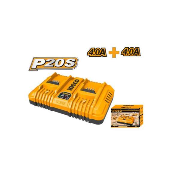 Ingco FCLI2082 20V LI-ION 2-Port Battery Charger