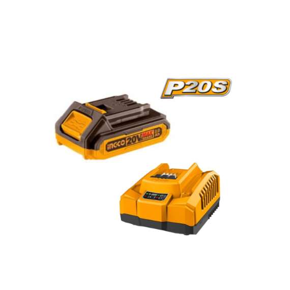 Ingco FBCPK1221TM 20V 2.0Ah LI-ION Battery And Charger Kit