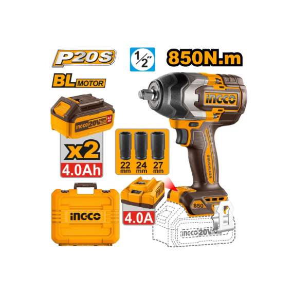 Ingco CIWLI2085 Cordless Impact Wrench