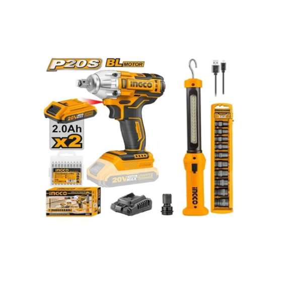 Ingco COSLI23011 20V LI-ION 2pcs Cordless  Combo Kit