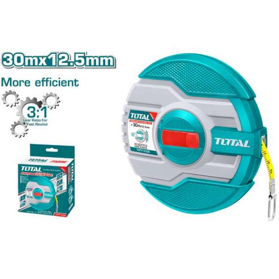 Total TMTF13306 30mx12.5mm Fibre glass measuring tape
