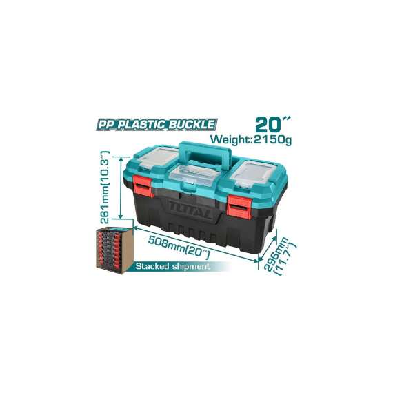 Total TPBX0201 20″ Plastic tool box