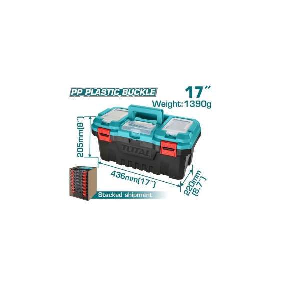 Total TPBX0171 17″ Plastic tool box