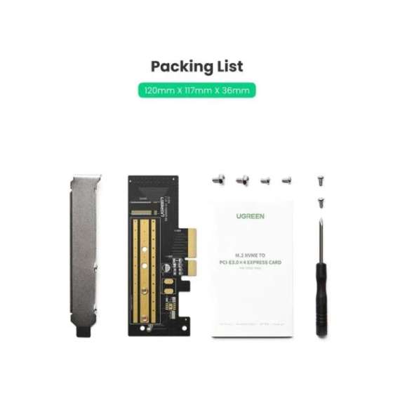 UGREEN M.2 NVMe to PCI-E 3.0 × 4 Expansion Card, 2 image